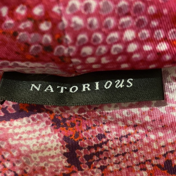 Fabulous Fuchsia Snake! Natori 100% Silk Cowl Top - Picture 6 of 9